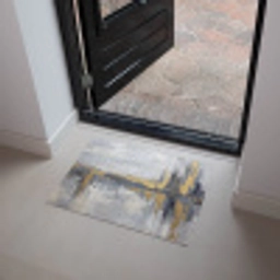Abstract - Structuur - Goud - Grijs - Modern Deurmat klein -sfeer5