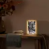 Springen - Paard - Zwart - Wit Light Box met kabel (Tafellamp) klein -sfeer4