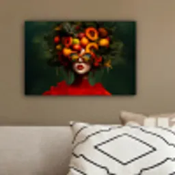 Vrouw - Vruchten - Papaja - Ananas canvas 2cm klein -sfeer3