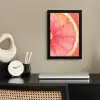 Grapefruit - Roze - Levendig fotolijst zwart zonder passe partout klein -sfeer1