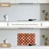 Geometrisch - Bloemen - Kleurrijk keuken achterwand spatscherm klein 900 -voor_na_NL