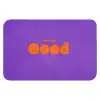 See the good - Oranje - Paars - Smiley Badmat klein -3d