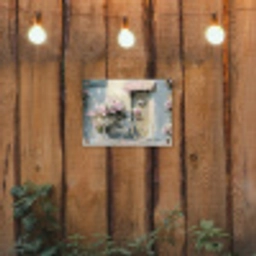 Fiets - Pastelkleuren - Bloemen tuinposter los doek klein -sfeer1