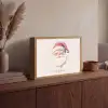 Kerstman - Kerst - Quote - Beige Light Box met batterij (Wandlamp) middel -sfeer2