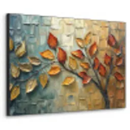 Boom - Abstract - Natuur - Kunst Textielframe zwart klein -3d