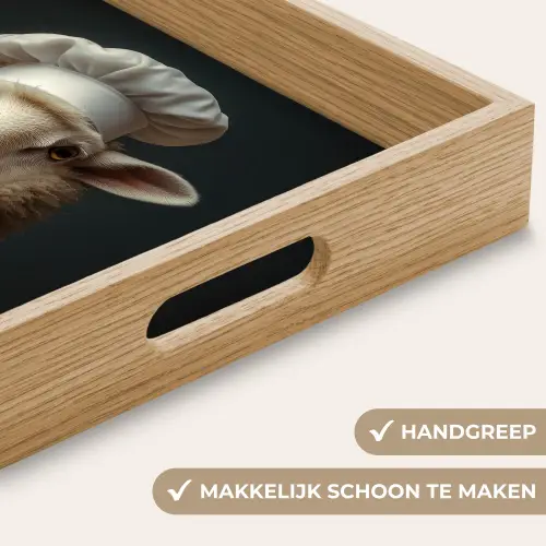 Schaap - Wol - Kok Dienblad Rechthoek middel -USP_HandgreepNL