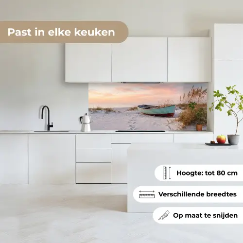 Rustiek - Roeiboot - Zandstrand keuken achterwand 2 middel -sfeer4_NL