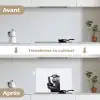 Wijnfles - Otter - Zwart keuken achterwand spatscherm klein -voor_na_FR