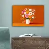 Vaas - Bloemen - Oranje canvas 2cm klein -sfeer4