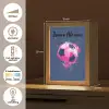 Voetbalvibes -  Verf - Roze - Blauw Light Box met kabel (Kinderlampje) klein -USP_NL