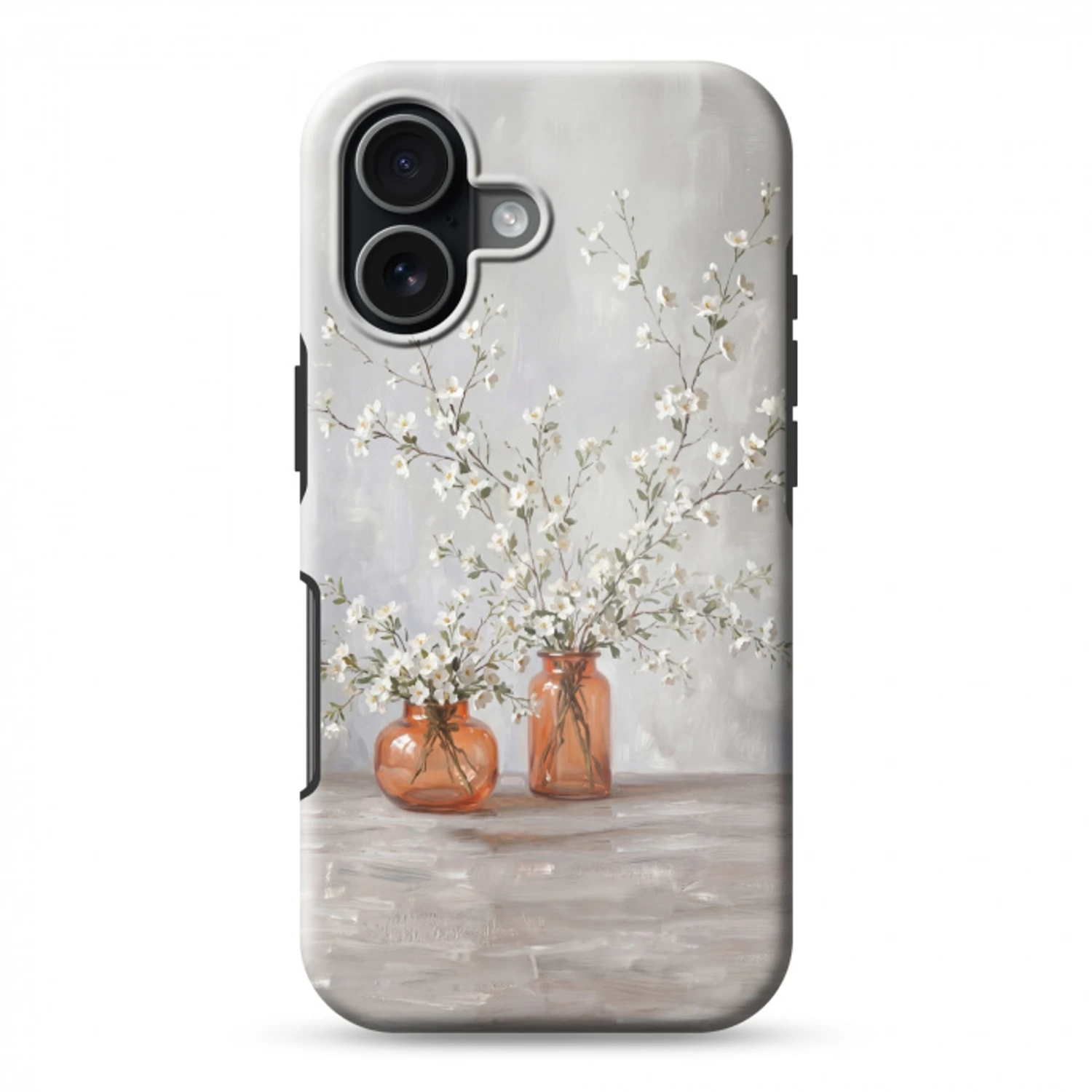 Vazen - Bloemen - Oranje Toughcase MagSafe Apple iPhone 17 klein -3d