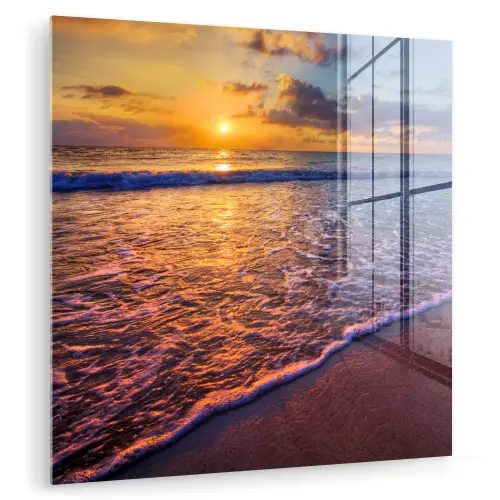Zee - Strand - Zonsondergang - Wolken - Horizon plexiglas 5mm klein -zzzproduct_nieuw