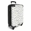 Grijze verfspatten op een gebroken wit NBS - Handbagage koffer - Volwassenen Unisex middel -productfoto_3d