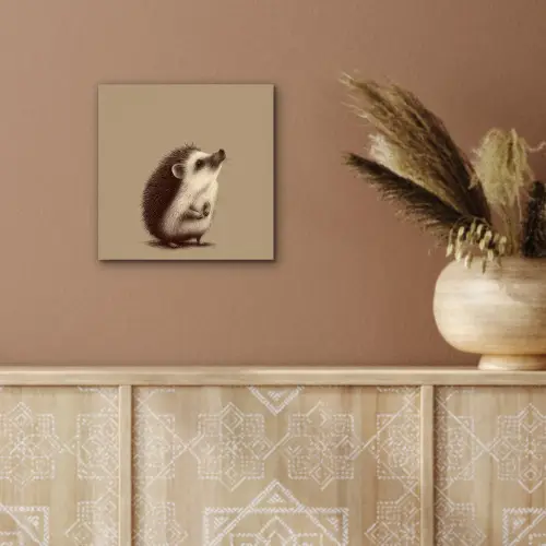 Egel - Snuitje - Bruin - Stekels aluminium wit klein -sfeer4