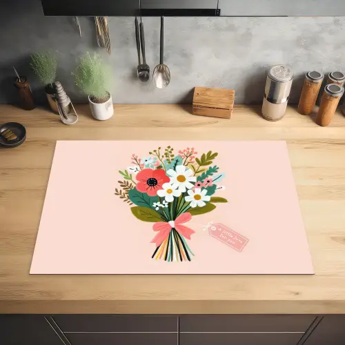 Boeket - Strikje - Kaartje - Quote Inductie beschermer vinyl 3mm klein -sfeer5