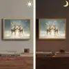 Kerstmagie - Winterwoud - Rendier Light Box met batterij (Wandlamp) middel -sfeer3