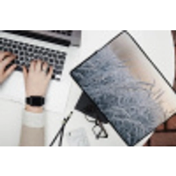 Rijp - Gras - Kristallen - Winter - Minimalistisch laptophoes neopreen klein -bureau