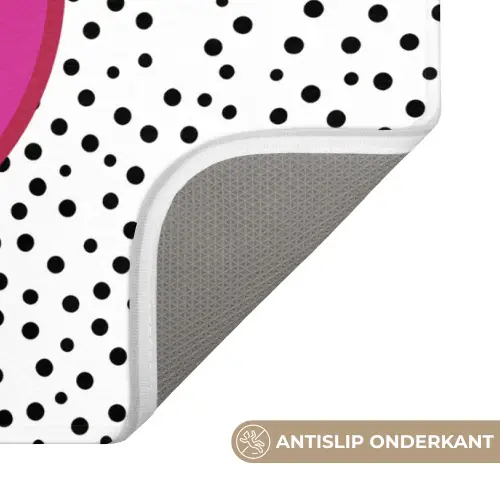 Smiley - Roze - Stippen Badmat klein -USP_AntislipNL