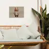Beer - Witte bloemen - Knus tuinposter los doek klein -sfeer7