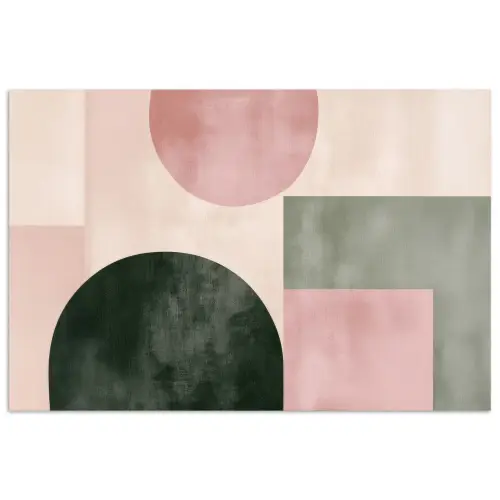 Vormen - Abstract - Cirkel - Zwart poster papier klein -3d