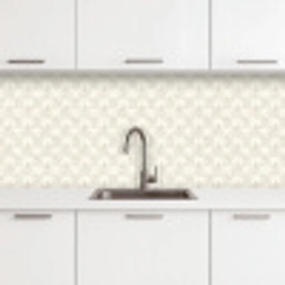 Patroon - Bloemen - Beige keuken achterwand 2 middel 871 -3d