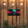 Schedel - Cyberpunk - Neon Rood tuinposter los doek klein -sfeer1
