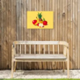 Fruit - Illustratie - Kleurrijk Tuinposter op houten frame 2 cm dik klein -sfeer4