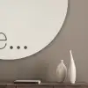 Minimalistisch - Love - Beige Akoestische PET Vilt - Rond klein -sfeer5_closeup