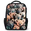 Koala Kapriolen Rugzak - Zwart middel -3d