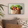 Papieren - Boodschappen - Groente - Kleurrijk canvas 2cm klein -sfeer1