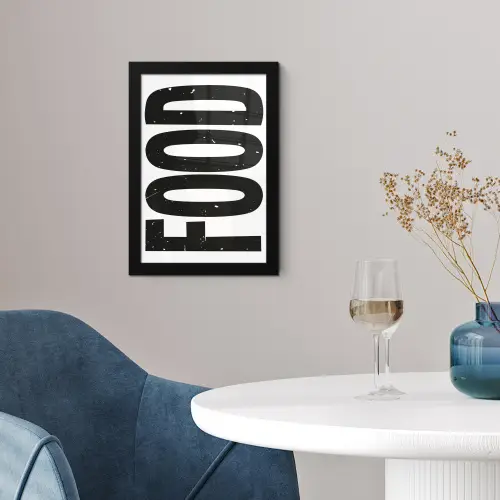 Food - Zwart - Wit - Decoratie fotolijst zwart zonder passe partout klein -sfeer4