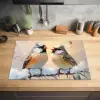 Vogels - Tak - Winter - Sneeuw Inductie beschermer vinyl 3mm klein -sfeer5