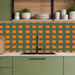 Pompoen - Patroon - Oranje keuken achterwand 2 middel 871 -sfeer3