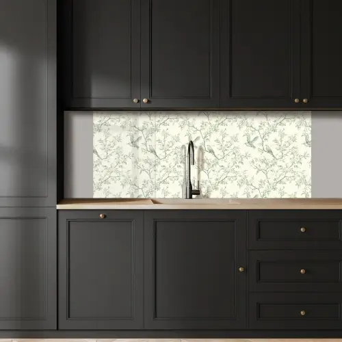 Klassiek - Vogels - Groen keuken achterwand 2 middel 871 -sfeer1