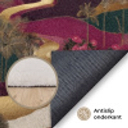 Magisch - Palmbomen - Goud Vloerkleed Rechthoek klein 1091 -uniquesellingpoint_antislip_NL_DE