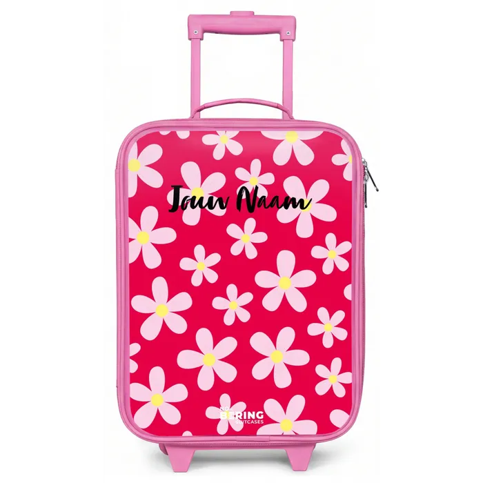 Madeliefjesmania hotpink Kinderkoffer - Roze klein -zz3dotto