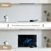 Vis - Stippen - Koraal - Blauw keuken achterwand spatscherm klein -voor_na_NL