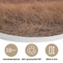 Olifanten - Savanne - Zonsondergang - Afrika - Warm Akoestische PET Vilt - Rond klein -closeup_NL