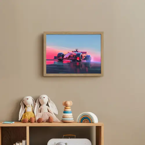 Formule 1 - Race  - Auto - Jongens Light Box met batterij (Wandlamp kind) middel -sfeer2_kind