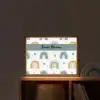 Patroon - Blauw - Regenboog - Hartjes Light Box met batterij (Wandlamp kind) middel -sfeer1_kind