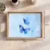 Vlinders - Sierlijk - Blauw Dienblad Rechthoek middel -USP_Formaat