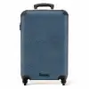 Lederen look grijs blauw NBS - Handbagage koffer - Kinderen Unisex middel -productfoto_recht