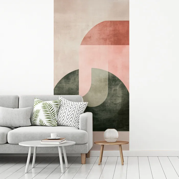 Cirkel - Abstract - Roze fotobehang vinyl groot -woonkamer