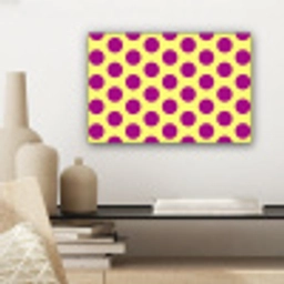 Dots - Klassiek - Geel canvas 2cm klein 34 -sfeer6