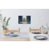 Kerstlicht - Woud - Hert - Donker Muursticker klein -eettafel