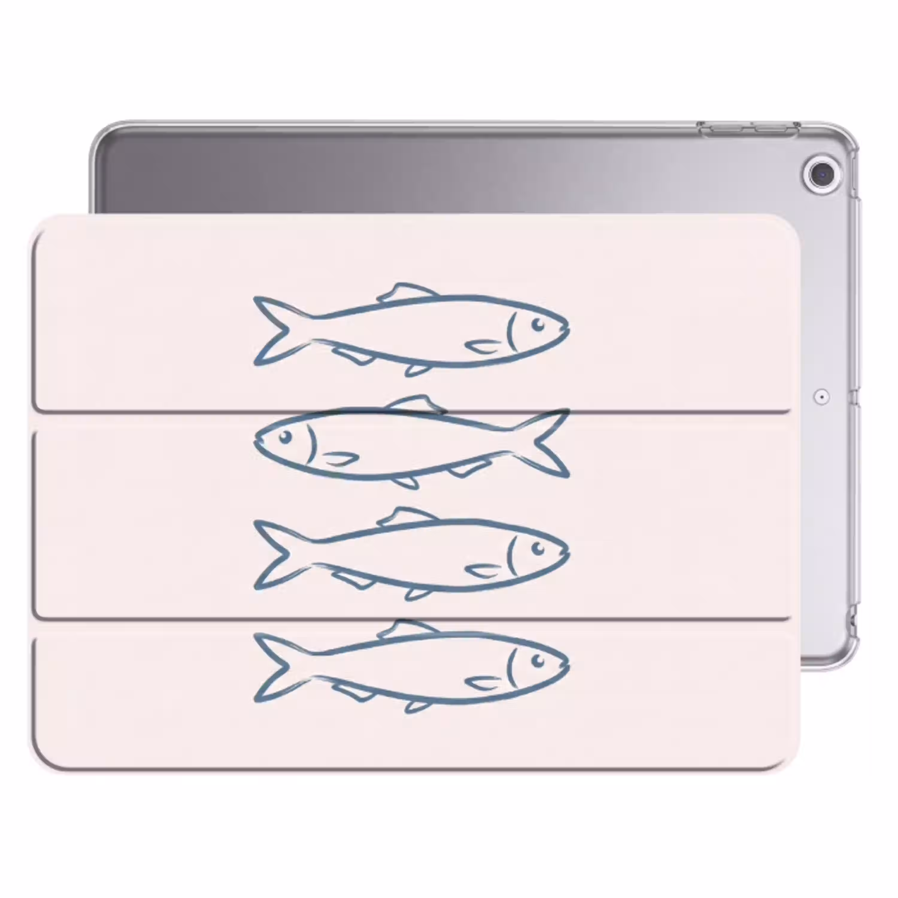 Vis - Vier - Dieren - Abstract - Blauw Apple iPad 2017 middel -threedimensional_3d_global