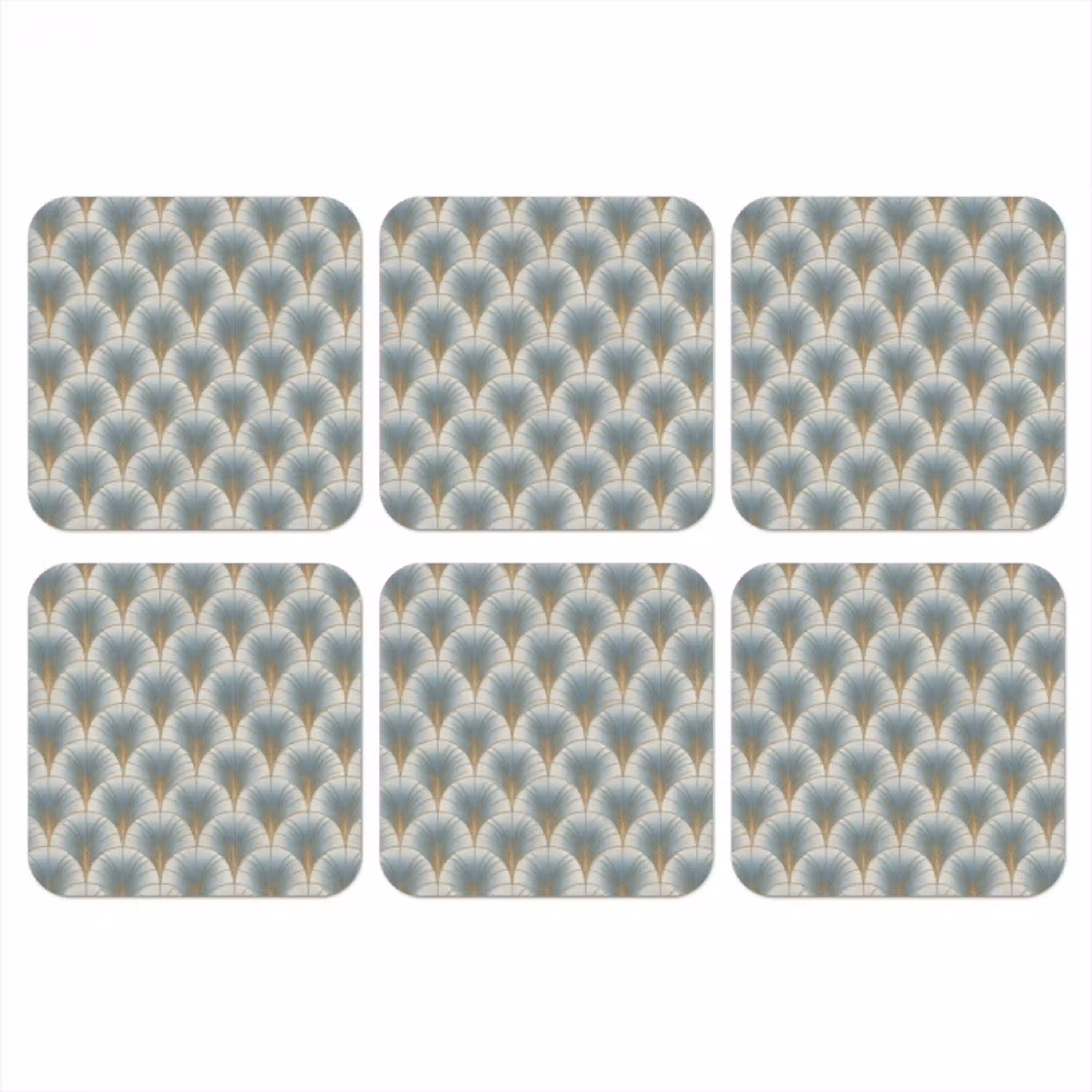 Waaier - Klassiek - Blauw onderzetter kurk middel 366 -3d