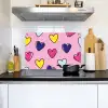 Hartjes - Valentijn - Patroon - Kleurrijk Inductie beschemer met haakjes klein -sfeer2