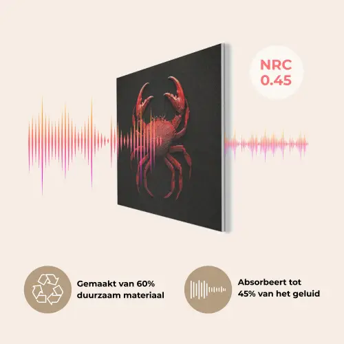 Krab - Rood - Vissen - Schaaldieren PET vilt klein -USP_NL