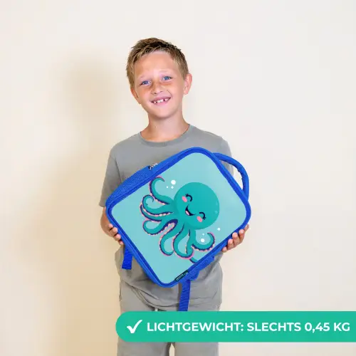 Octopus - Blauw - Gezicht Kinderrugzak - Blauw middel -sfeer1_NL